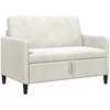 Sofa su saugojimo vieta 2 vietos Kreminė 122 x 78 x 87 cm