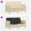Sofa su saugojimo vieta Kreminė 152 x 78 x 87 cm Poliesteris