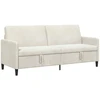 Sofa su saugojimo vieta Kreminė 192 x 78 x 87 cm Poliesteris