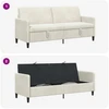 Sofa su saugojimo vieta Kreminė 192 x 78 x 87 cm Poliesteris