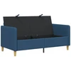 Sofa su saugojimo vieta Mėlyna 152 x 78 x 87 cm Poliesteris