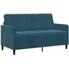 Sofa su saugojimo vieta 2 vietos Mėlyna 152 x 78 x 87 cm
