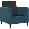 Sofa su saugojimo vieta Mėlyna 72 x 78 x 87 cm Poliesteris