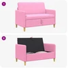 Sofa su saugojimo vieta Rožinė 122 x 78 x 87 cm Poliesteris