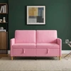 Sofa su saugojimo vieta Rožinė 152 x 78 x 87 cm Poliesteris