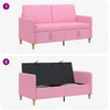 Sofa su saugojimo vieta Rožinė 152 x 78 x 87 cm Poliesteris