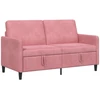 Sofa su saugojimo vieta 2 vietos Rožinė 152 x 78 x 87 cm