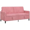 Sofa su saugojimo vieta 3 vietos Rožinė 172 x 78 x 87 cm