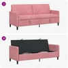 Sofa su saugojimo vieta Rožinė 192 x 78 x 87 cm Poliesteris