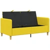 Sofa su saugojimo vieta Šviesi geltona 152 x 78 x 87 cm