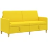 Sofa su saugojimo vieta Šviesi geltona 172 x 78 x 87 cm