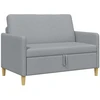 Sofa su saugojimo vieta Šviesiai pilka 122 x 78 x 87 cm