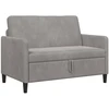 Sofa su saugojimo vieta Šviesiai pilka 122 x 78 x 87 cm