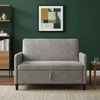 Sofa su saugojimo vieta 2 vietos Šviesiai pilka