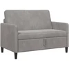 Sofa su saugojimo vieta 2 vietos Šviesiai pilka