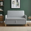 Sofa su saugojimo vieta Šviesiai pilka 122 x 78 x 87 cm