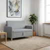 Sofa su saugojimo vieta Šviesiai pilka 122 x 78 x 87 cm