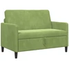 Sofa su saugojimo vieta 2 vietos Šviesiai žalia