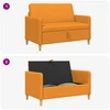 Sofa su saugojimo vieta Tamsiai geltona 122 x 78 x 87 cm