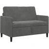 Sofa su saugojimo vieta Tamsiai pilka 122 x 78 x 87 cm