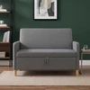 Sofa su saugojimo vieta Tamsiai pilka 122 x 78 x 87 cm