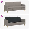 Sofa su saugojimo vieta Taupe 192 x 78 x 87 cm Poliesteris