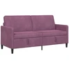 Sofa su saugojimo vieta 3 vietos Violetinė 172 x 78 x 87 cm