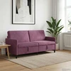 Sofa su saugojimo vieta 3 vietos Violetinė 192 x 78 x 87 cm