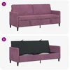 Sofa su saugojimo vieta 3 vietos Violetinė 192 x 78 x 87 cm
