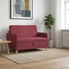 Sofa su saugojimo vieta Vyno raudona 122 x 78 x 87 cm