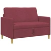 Sofa su saugojimo vieta Vyno raudona 122 x 78 x 87 cm