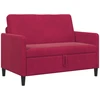 Sofa su saugojimo vieta 2 vietos Vyno raudona 122 x 78 x 87 cm