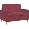 Sofa su saugojimo vieta Vyno raudona 122 x 78 x 87 cm