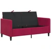 Sofa su saugojimo vieta Vyno raudona 152 x 78 x 87 cm
