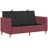 Sofa su saugojimo vieta Vyno raudona 152 x 78 x 87 cm