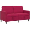 Sofa su saugojimo vieta 2 vietos Vyno raudona 152 x 78 x 87 cm