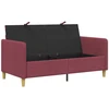 Sofa su saugojimo vieta Vyno raudona 152 x 78 x 87 cm