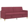 Sofa su saugojimo vieta Vyno raudona 192 x 78 x 87 cm