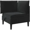 Sofa su saugojimu Juoda Aksomas