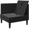 Sofa su saugojimu Juoda Aksomas