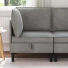 Sofa su saugojimu Šviesiai pilka Aksomas