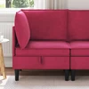 Sofa su saugojimu Vyno raudona Aksomas