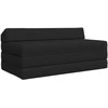 Sofa Sulankstomas Sofos Lova Juoda 120 x 60 x 49 cm Audinys