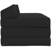 Sofa Sulankstomas Sofos Lova Juoda 120 x 60 x 49 cm Audinys