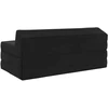 Sofa Sulankstomas Sofos Lova Juoda 120 x 60 x 49 cm Audinys