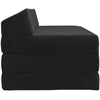 Sofa Sulankstomas Sofos Lova Juoda 120 x 60 x 49 cm Audinys