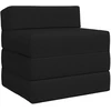 Sofa Sulankstomas Sofos Lova Juoda 200 x 70 x 15 cm Audinys