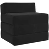 Sofa Sulankstomas Sofos Lova Juoda 200 x 70 x 15 cm Aksomas