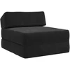 Sofa Sulankstomas Sofos Lova Juoda 60 x 70 x 41 cm Audinys