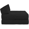 Sofa Sulankstomas Sofos Lova Juoda 60 x 70 x 41 cm Audinys